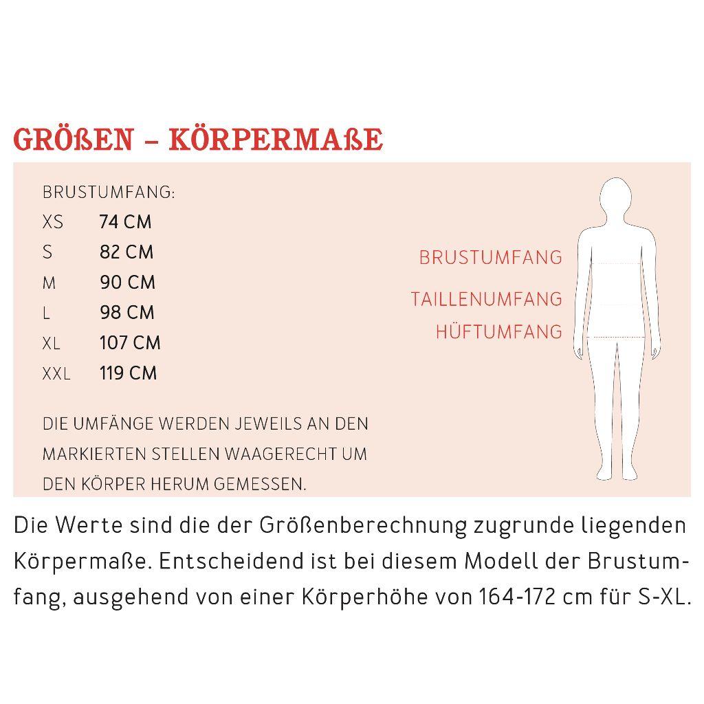 Papierschnittmuster Raglanbluse Frau Mia XS-XL